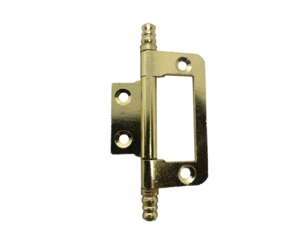 50mm Finial Flush Hinge Brass Plated (Pair)