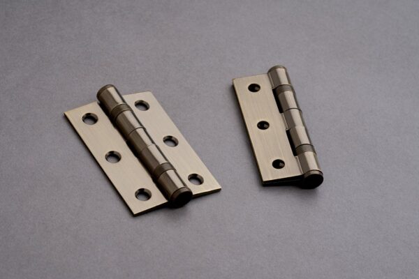 Ball Bearing Hinge - 76mm - Antique Brass - Pair - Hardware by Williams