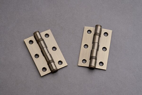 Ball Bearing Hinge - 76mm - Antique Brass - Pair - Hardware by Williams