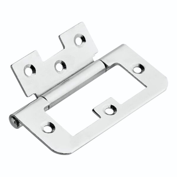 Flush Hinge - 76x35mm - Chrome Plated - Pair - Hardware Solutions