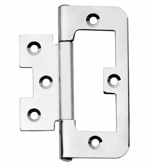 Flush Hinge - 76x35mm - Chrome Plated - Pair - Hardware Solutions