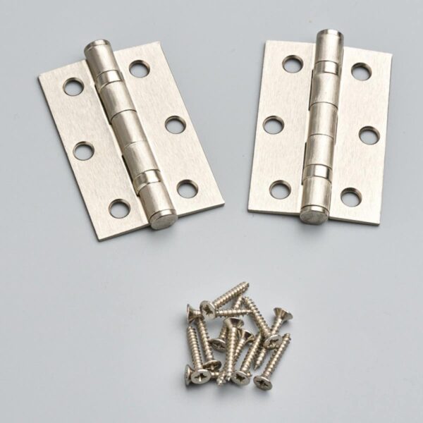 Ball Bearing Hinge - 76mm - Satin Nickel - Pair - Hardware by Williams