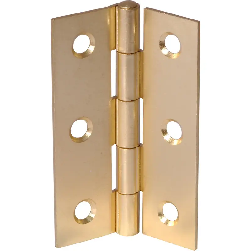 75mm Steel Butt Hinge Brass Plated (Pair)