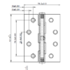 Ball Bearing Hinge - 102mm - Satin Nickel - Pair - Hardware by Williams