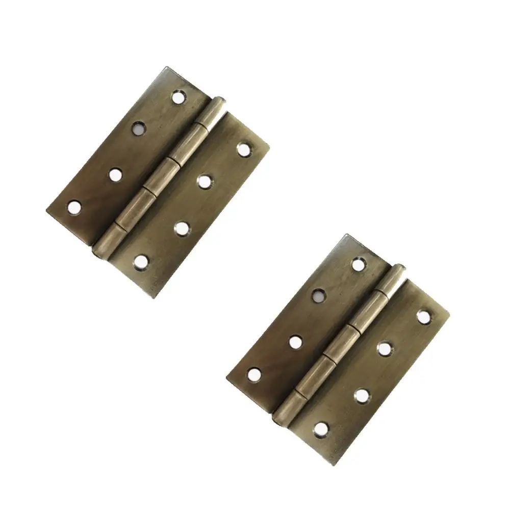 Solid Steel ButtHinge - 100mm - Antique Brass - Pair -Hardware by Williams