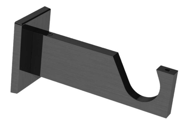 Curtain Bracket 28mm Square Contemporary Bracket Graphite